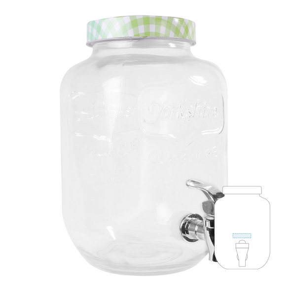 Dispensador de bebidas transparente de cristal